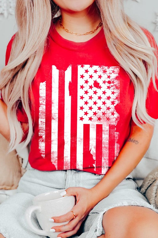 USA Flag Graphic T Shirts