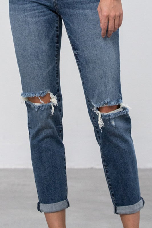 Ripped Boyfriend Jeans