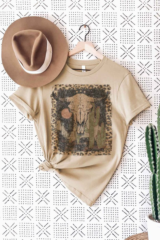 DESERT CATTLE WESTERN GRAPHIC TEE / T-SHIRT