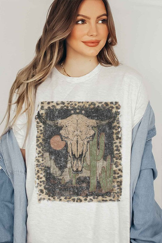 DESERT CATTLE WESTERN GRAPHIC TEE / T-SHIRT