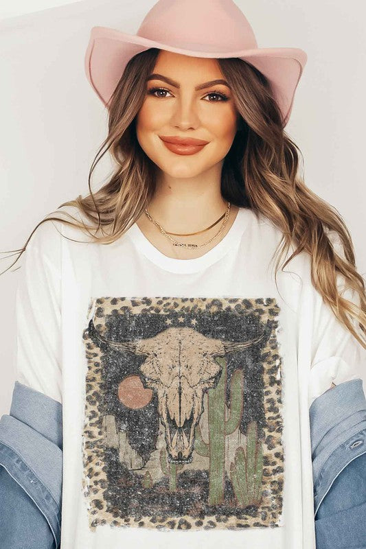 DESERT CATTLE WESTERN GRAPHIC TEE / T-SHIRT