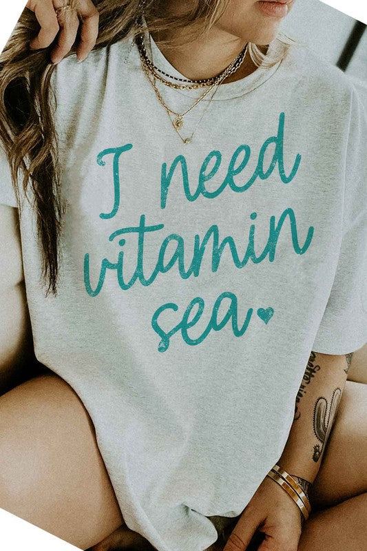 I NEED VITAMIN SEA GRAPHIC TEE / T-SHIRT