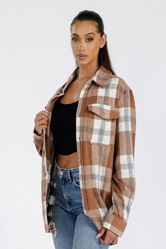 Boyfriend Oversized Soft Flannel Shacket