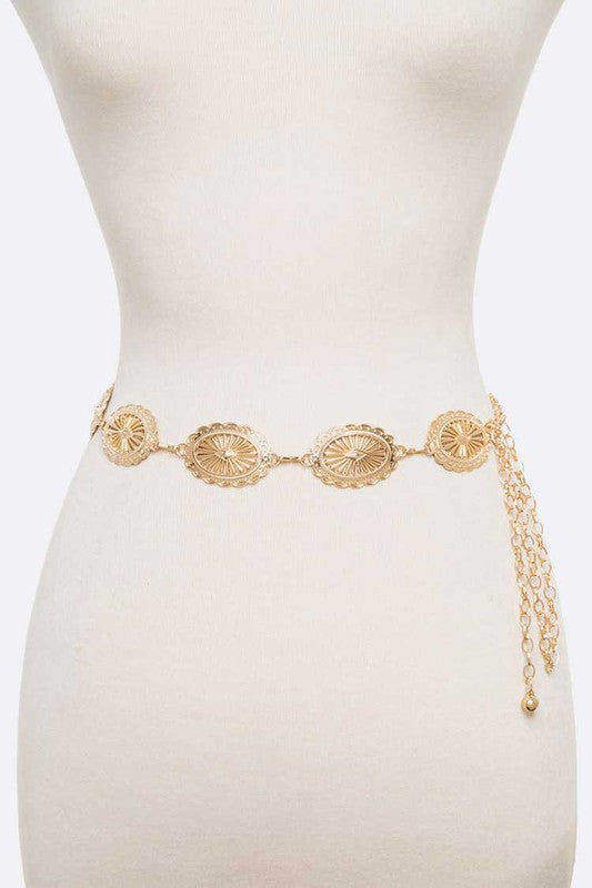 Western Concho Fashioln Chain Belt