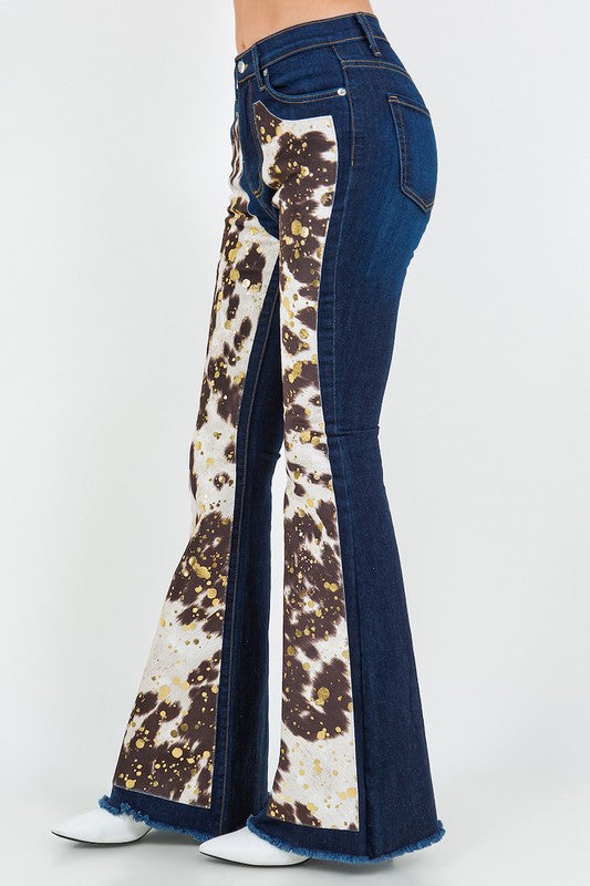 Rodeo Bell Bottom Jean in Dark Denim