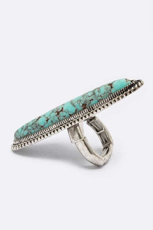 Oversize Stone Western Iconic Ring