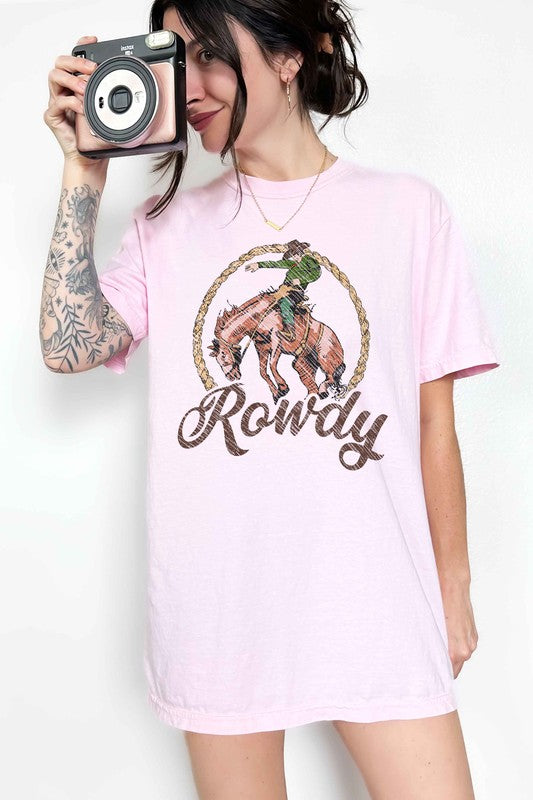 ROWDY COWBOY WESTERN WILD GRAPHIC TEE