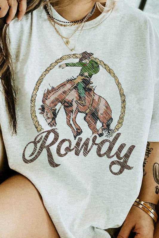 ROWDY COWBOY WESTERN WILD GRAPHIC TEE