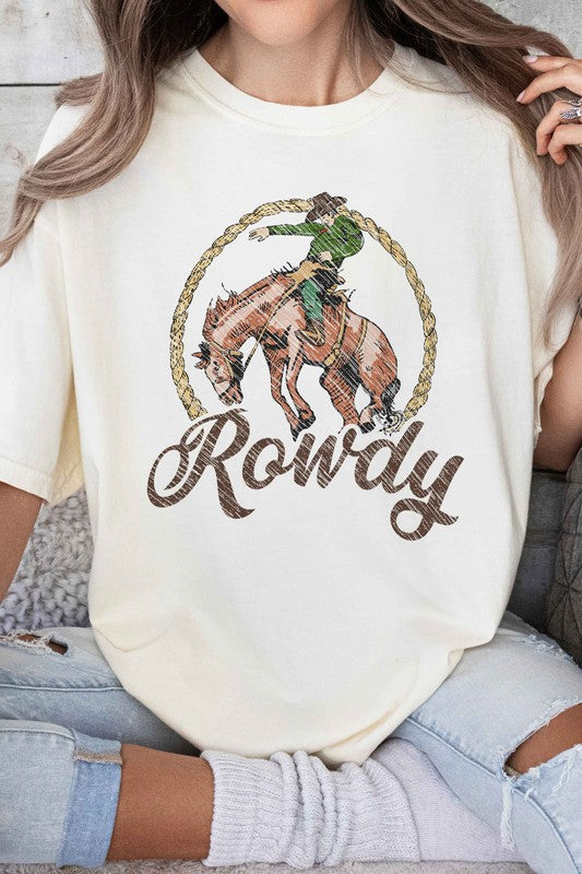 ROWDY COWBOY WESTERN WILD GRAPHIC TEE