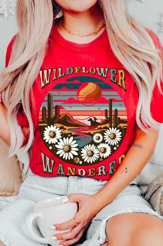 Wildflower Wanderer Desert Graphic T Shirts