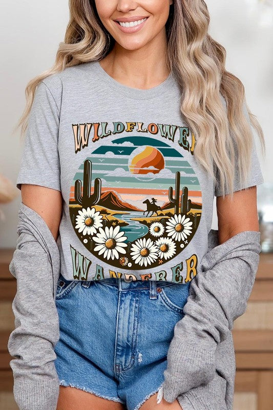 Wildflower Wanderer Desert Graphic T Shirts