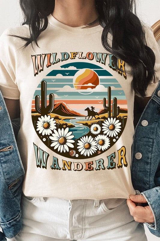 Wildflower Wanderer Desert Graphic T Shirts