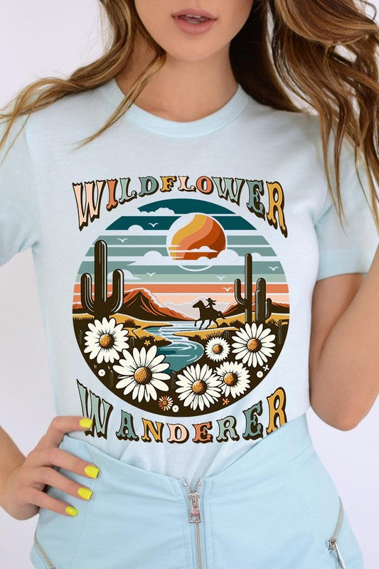 Wildflower Wanderer Desert Graphic T Shirts