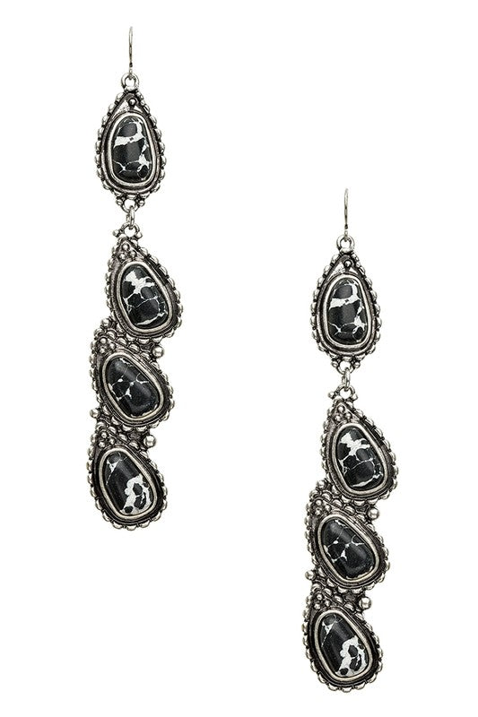 Western Stone Drop Earrings