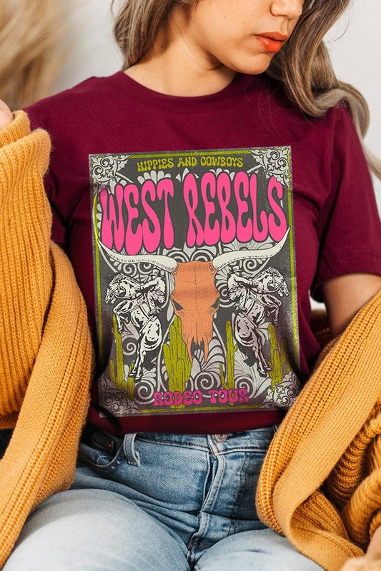 West Rebels Rodeo Tour Graphic T Shirts