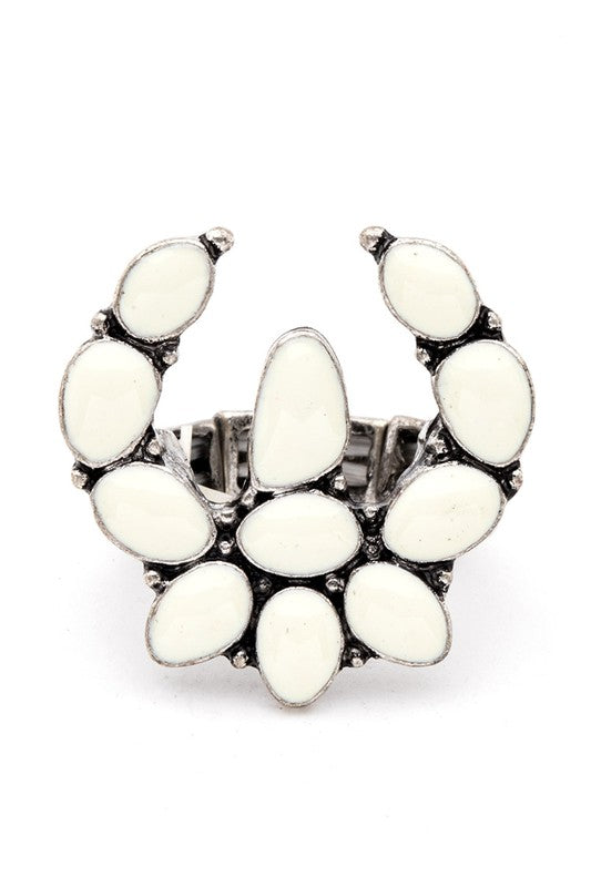 Squash Blossom Western Stretch Ring