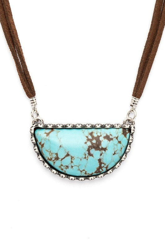 Stone Pendant Western Necklace