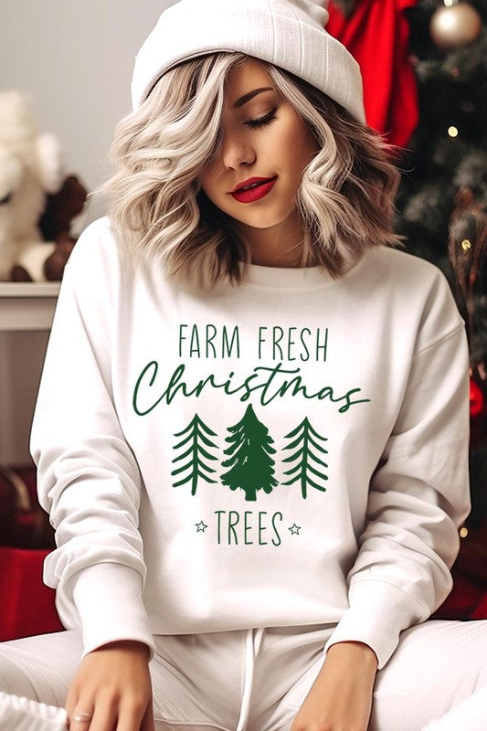 Farm Fresh Christmas Trees Fleece Sweatshirts