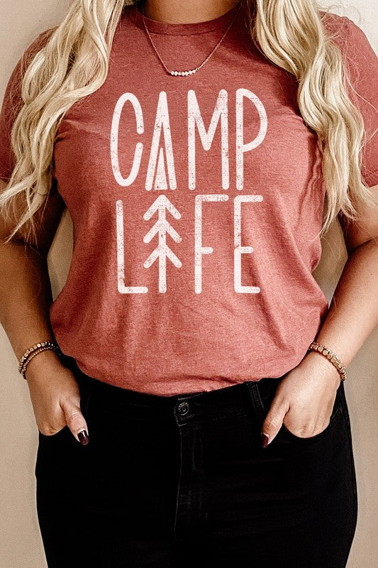 Camp Life Tree Summer Adventure Graphic Tee