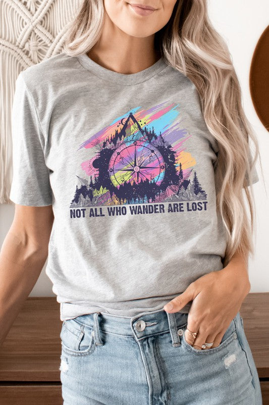 Not All Who Wander Are Lost Mountain Graphic Tee