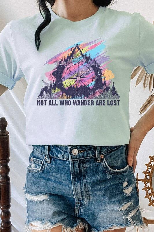 Not All Who Wander Are Lost Mountain Graphic Tee