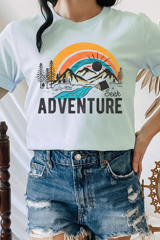 Seek Adventure Forest Mountain Camp Graphic Tee