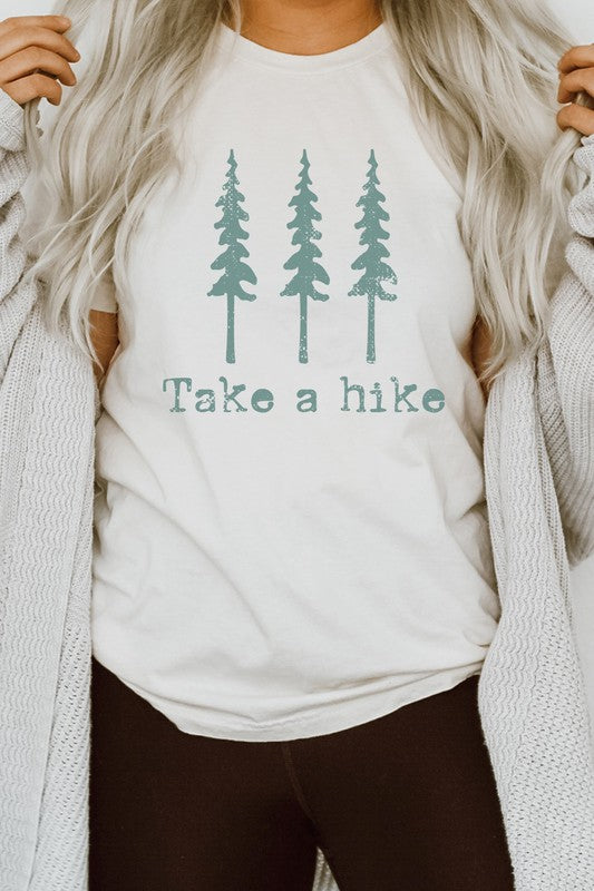 Pine Trees Take A Hike Summer Trip Graphic Tee