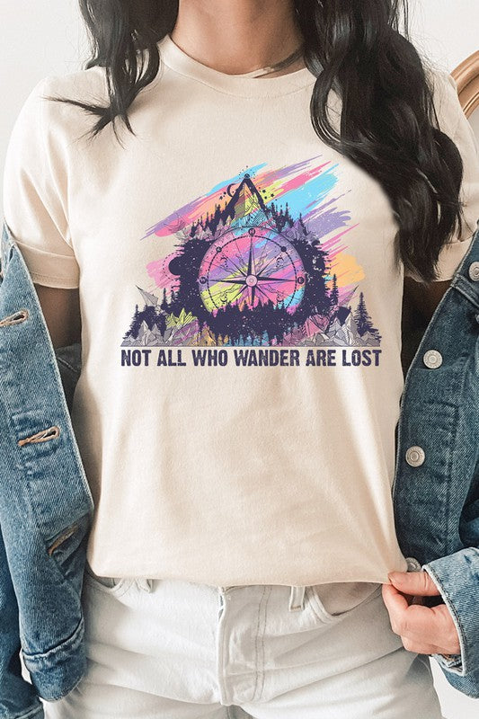 Not All Who Wander Are Lost Mountain Graphic Tee